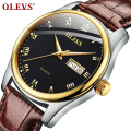 Relogio Masculino OLEVS 5568 Hommes Militaire Montre À Quartz Hommes Top Marque De Luxe Date Horloge Garçon Montre En Cuir Sport Montre-Bracelet